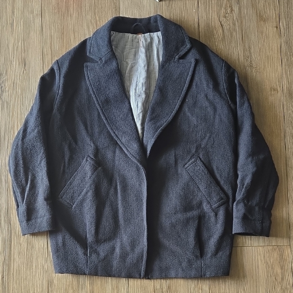 Free People Black Blazer